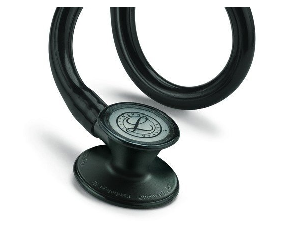 3M Littmann Cardiology III Stethoscope, Black Plated Chestpiece and Eartubes, Black Tube, 27 inch, 3131BE
